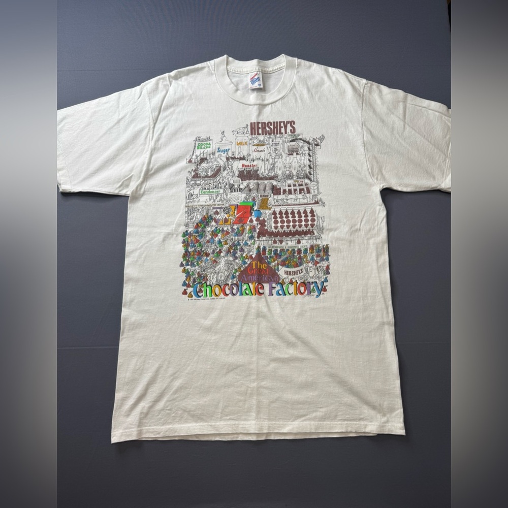 Vintage 1991 Hersey's The Great American Chocolate Factory T-Shirt - XL #1028